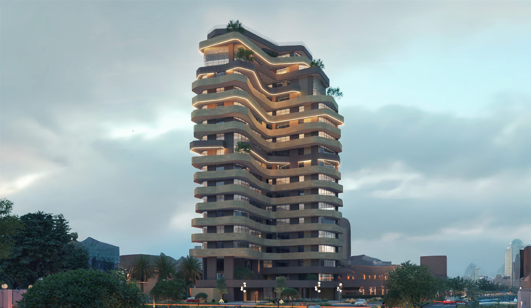 Developer-supplied artist's impression showing The Centrina Residence in Riyadh
